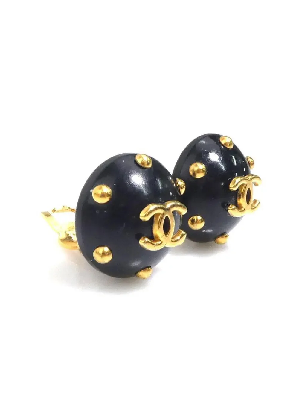 Auth Chanel Vintage Cc Logo Clip On #293941C31B